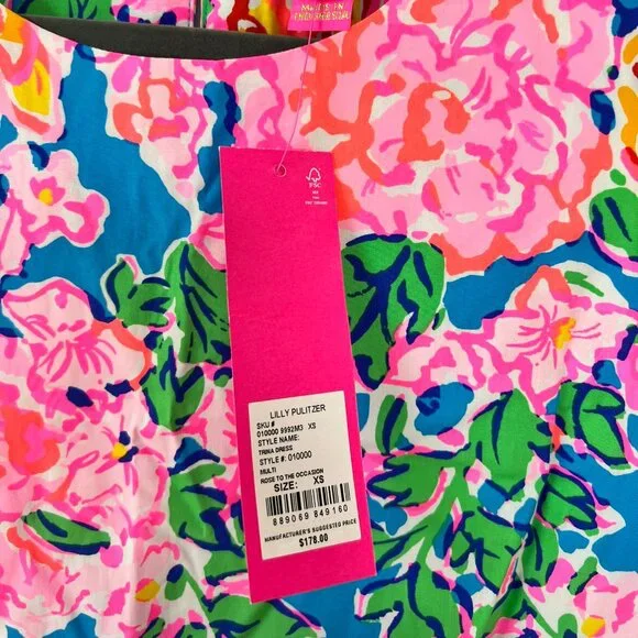 Lilly Pulitzer Trina Dress - Rose To The Occasion - Size XS - NEW - Picture 4 of 7